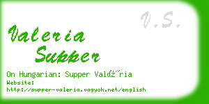 valeria supper business card